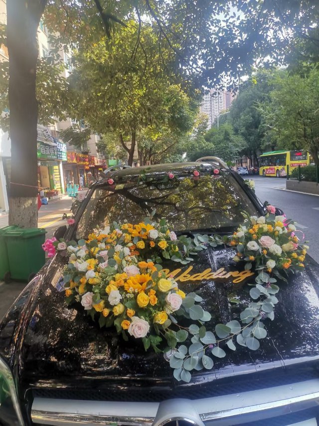 彩色香槟玫瑰花车/19#