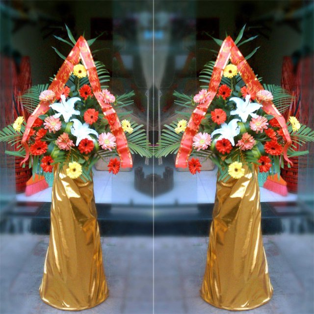 白荷花2朵/非洲菊17支/26#