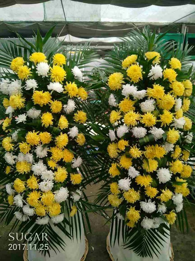黄菊祭奠花篮/18#