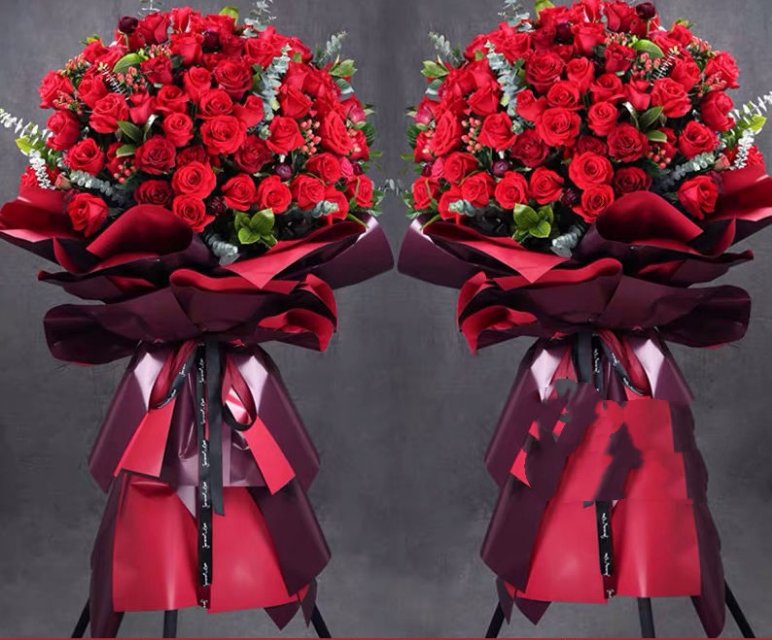 红色玫瑰花篮/83#