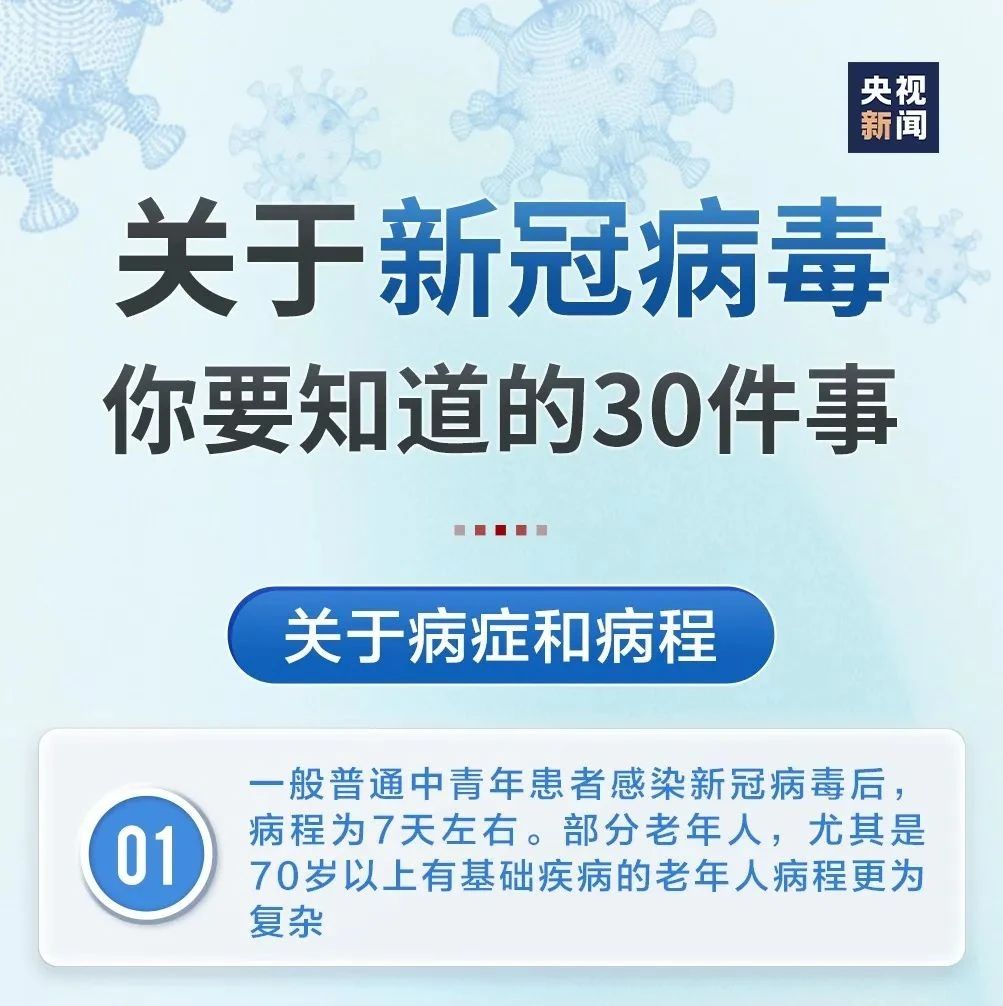 转给家人朋友！关于新冠病毒你要知道的30件事