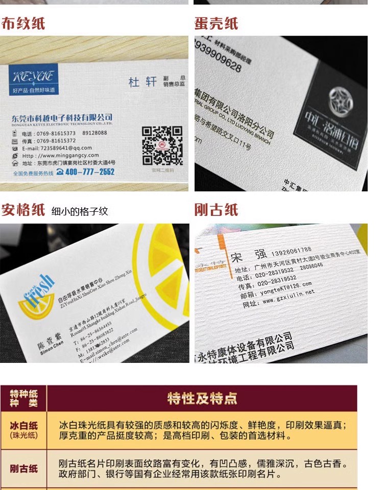 特种纸名片