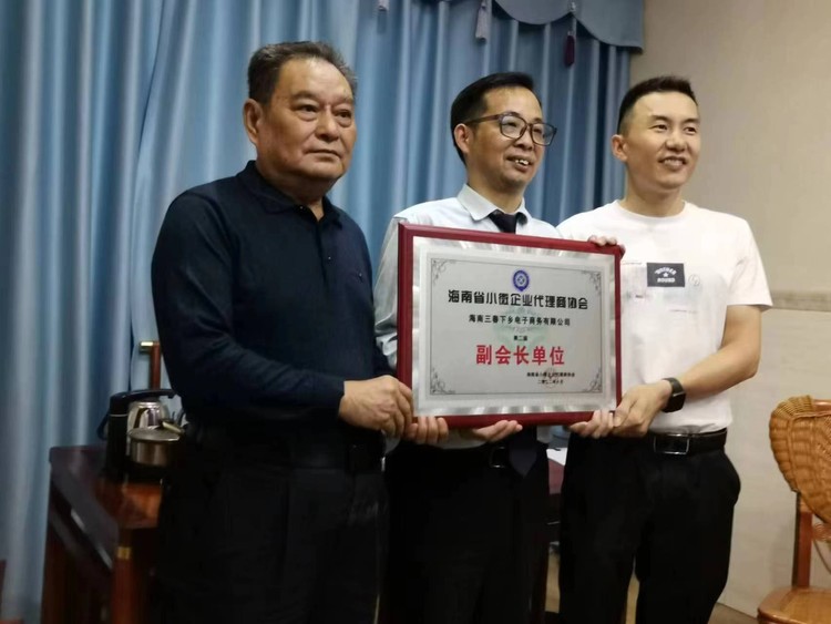 海南省小微企业代理商协会举行“副会长单位”授牌仪式