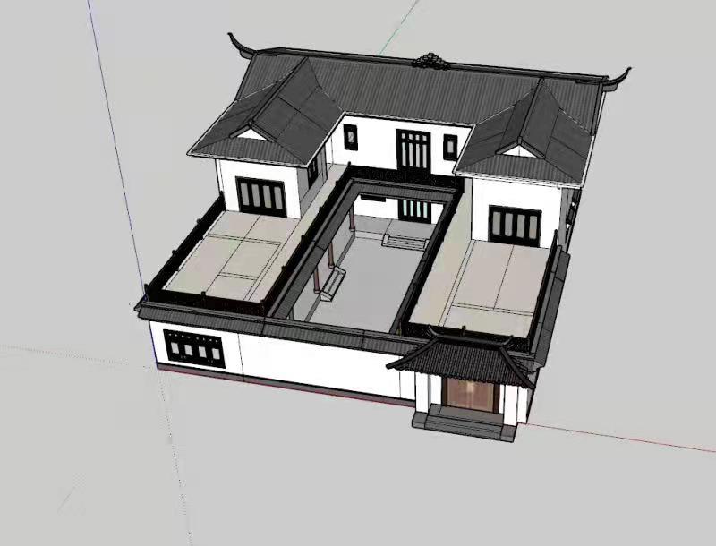 【F056款】成品图纸中式二层乡村别墅农村自建房设计图纸（全套图纸）打印版.....