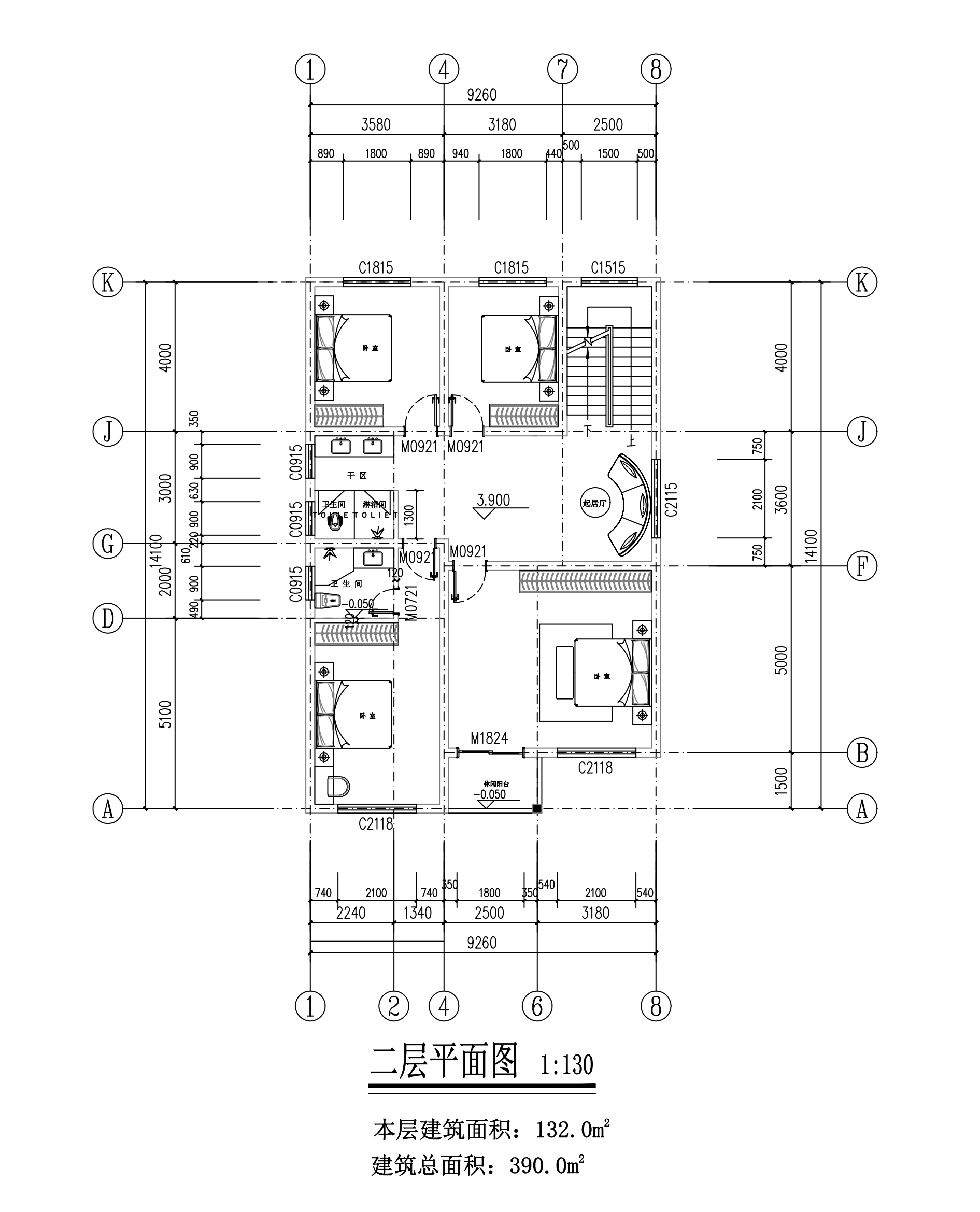 【F009款】成品图纸中式三层乡村别墅农村自建房设计图纸（全套图纸）打印版.....