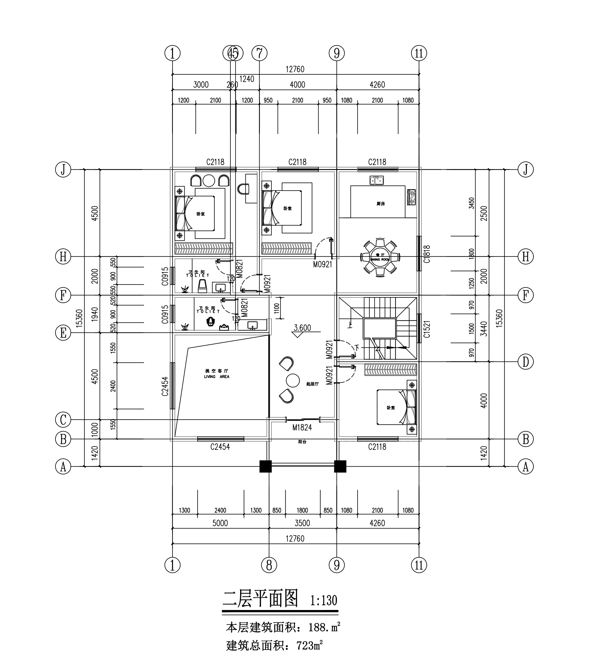 【F010款】成品图纸欧式四层乡村别墅农村自建房设计图纸（全套图纸）打印版.....