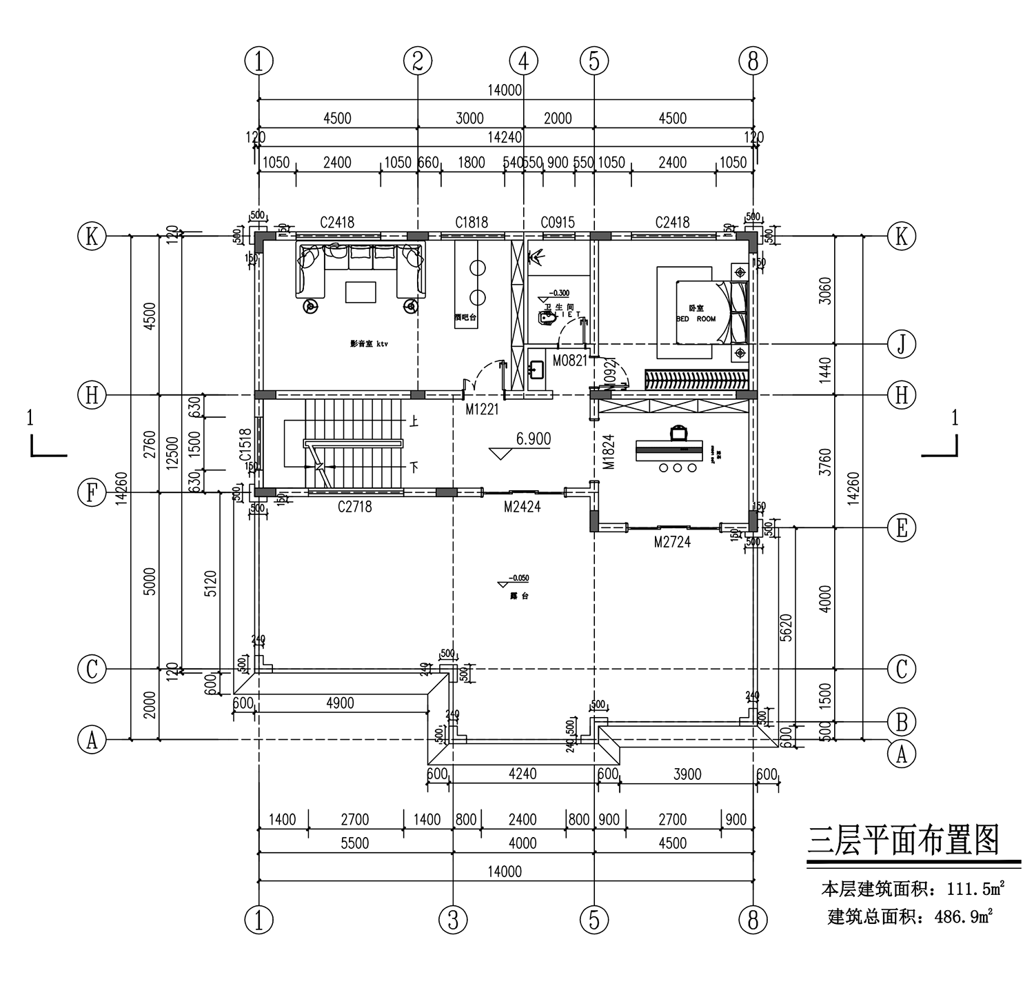 【F018款】成品图纸新中式三层乡村别墅农村自建房设计图纸（全套图纸）打印版.....