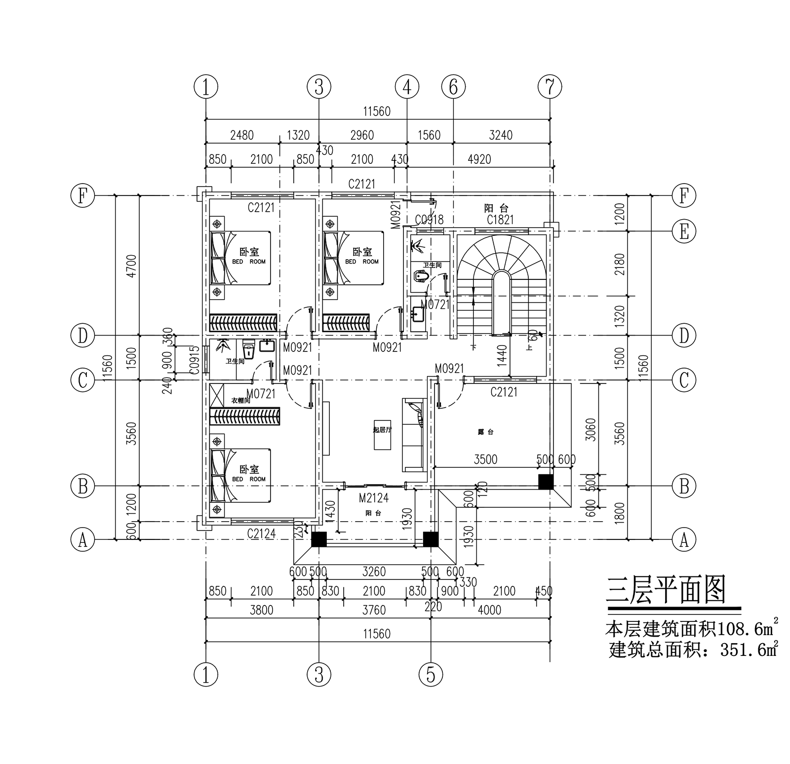 【F038款】成品图纸欧式风格三层挑高客厅乡村别墅农村自建房设计图纸（全套图纸）打印版.....