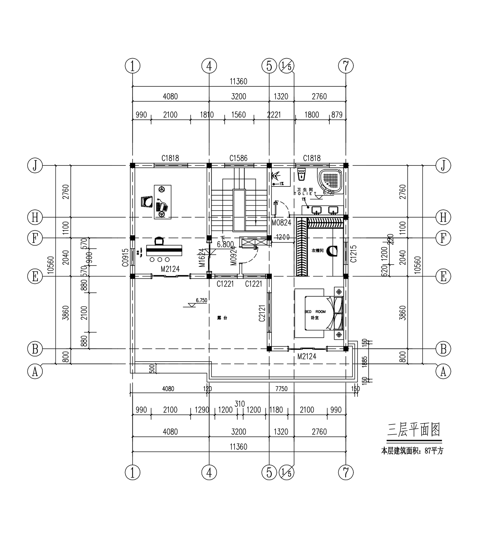 F046款】成品图纸现代三层乡村别墅农村自建房设计图纸（全套图纸）打印版.....