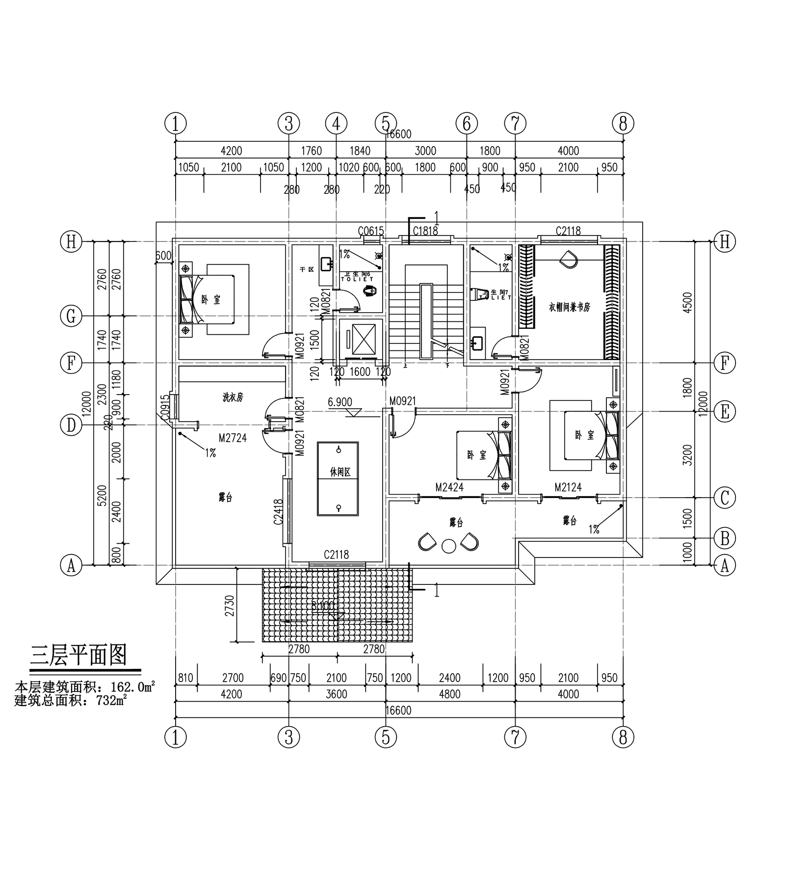 【F047款】成品图纸欧式三层带地下室挑高客厅乡村别墅农村自建房设计图纸（全套图纸）打印版.....