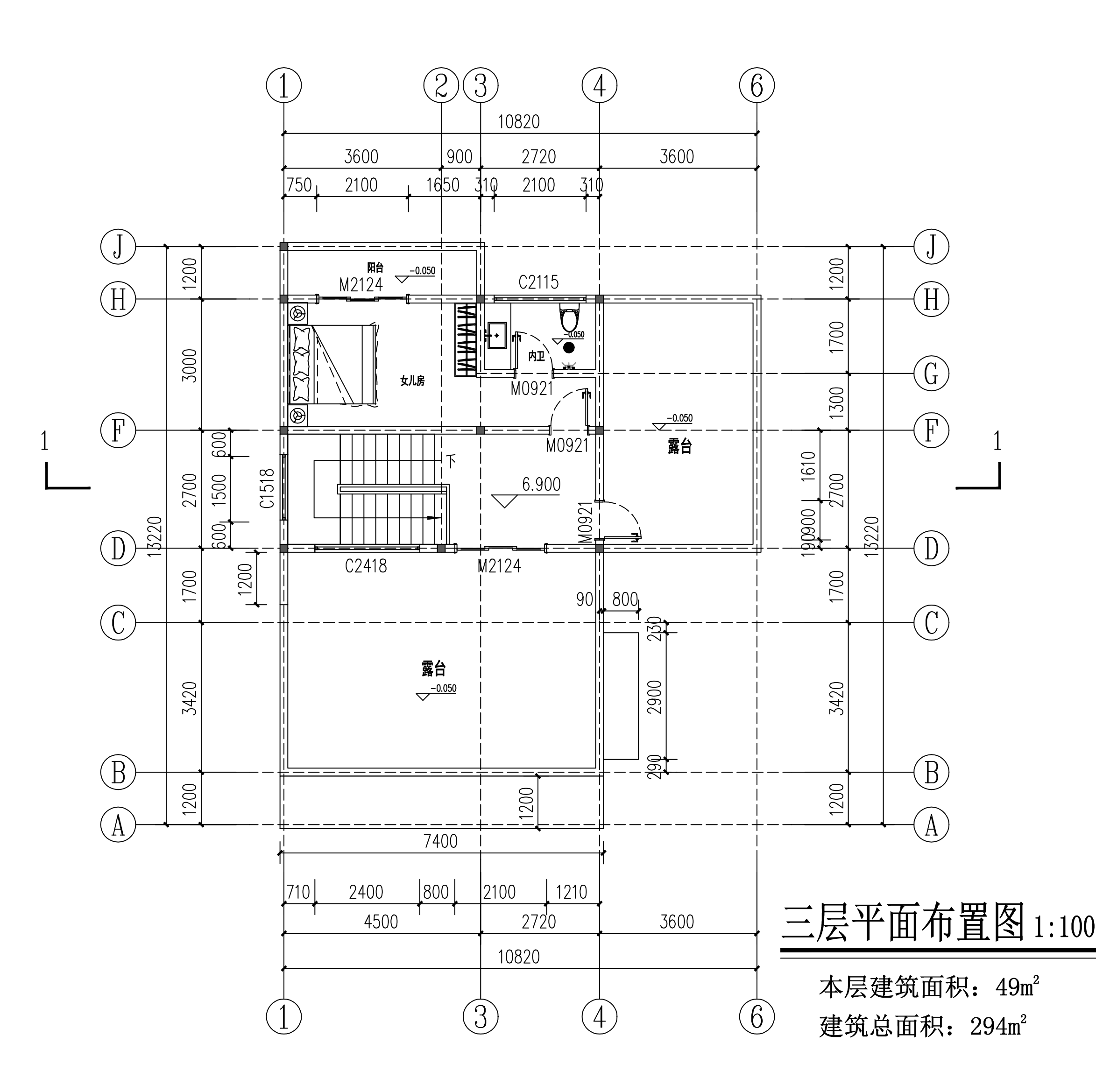 【F058款】成品图纸现代三层乡村别墅农村自建房设计图纸（全套图纸）打印版.....