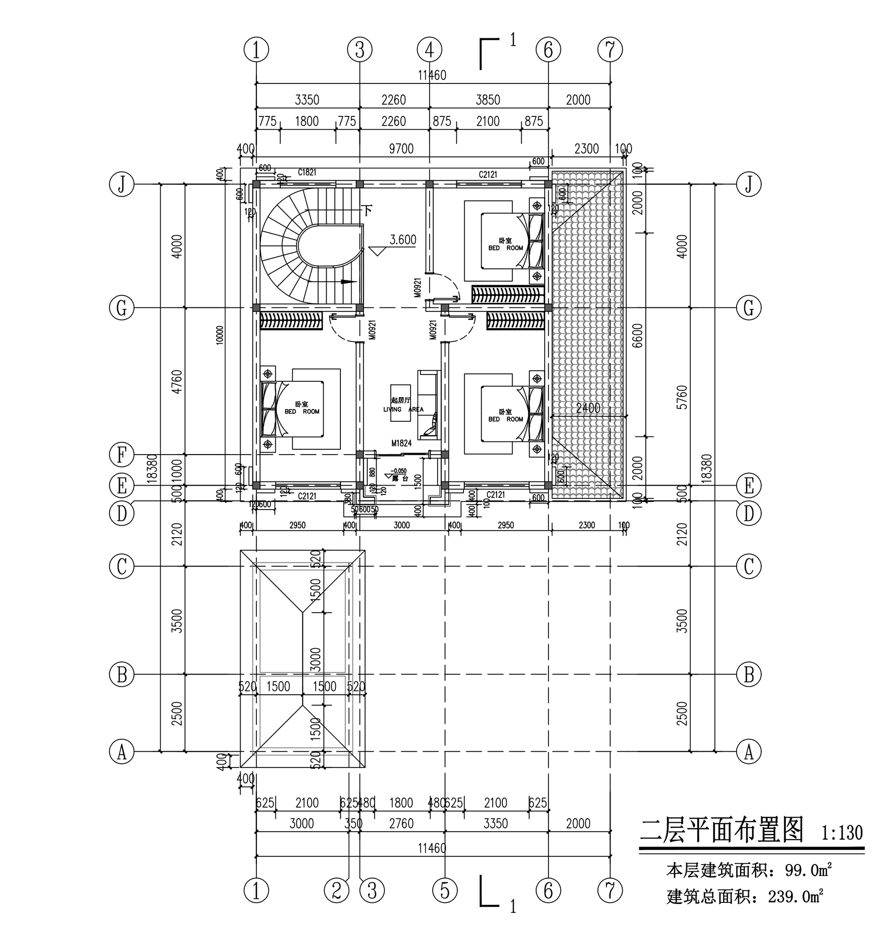 【F060款】成品图纸新中式二层乡村别墅农村自建房设计图纸（全套图纸）打印版.....