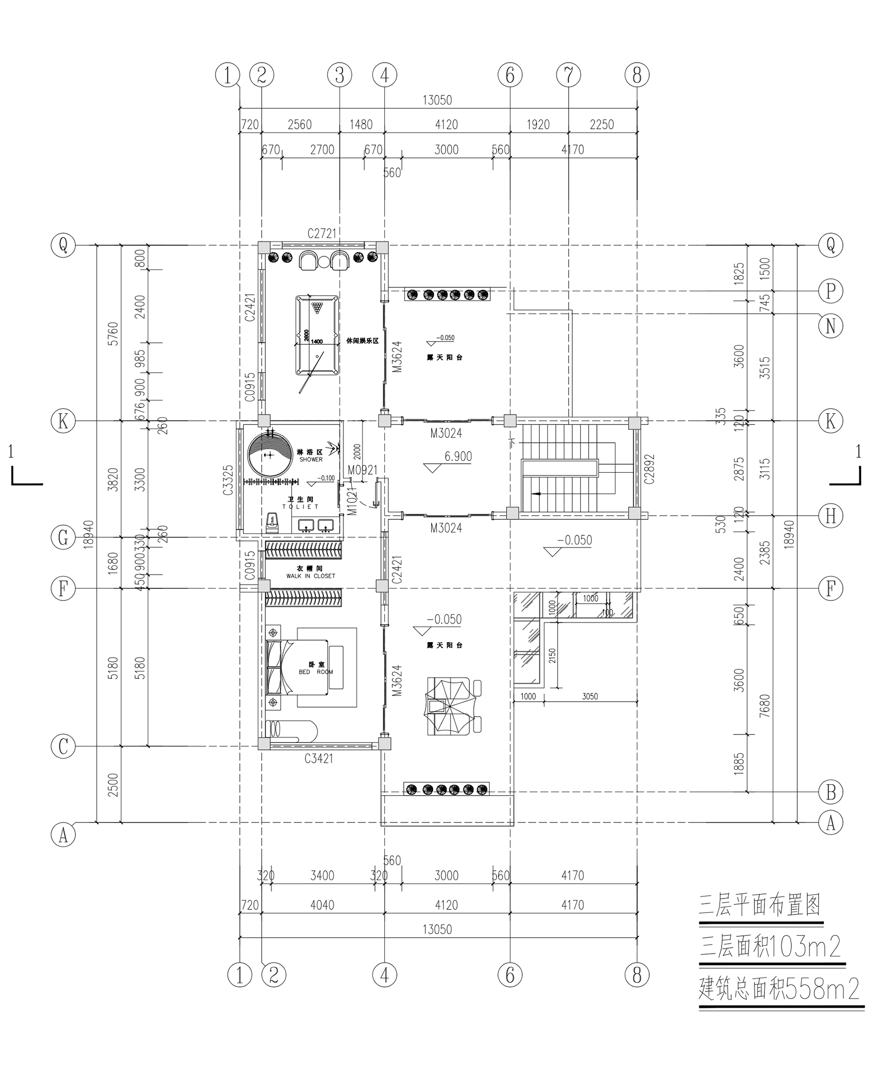 【F062款】成品图纸现代风格三层乡村别墅农村自建房设计图纸（全套图纸）打印版