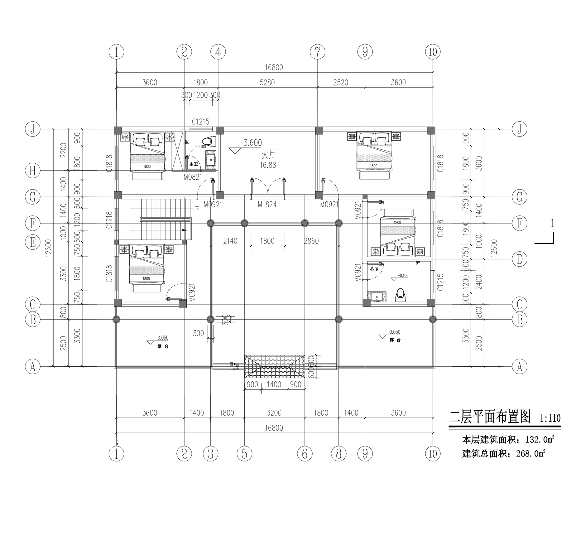 【F063款】成品图纸中式二层乡村别墅农村自建房设计图纸（全套图纸）打印版.....