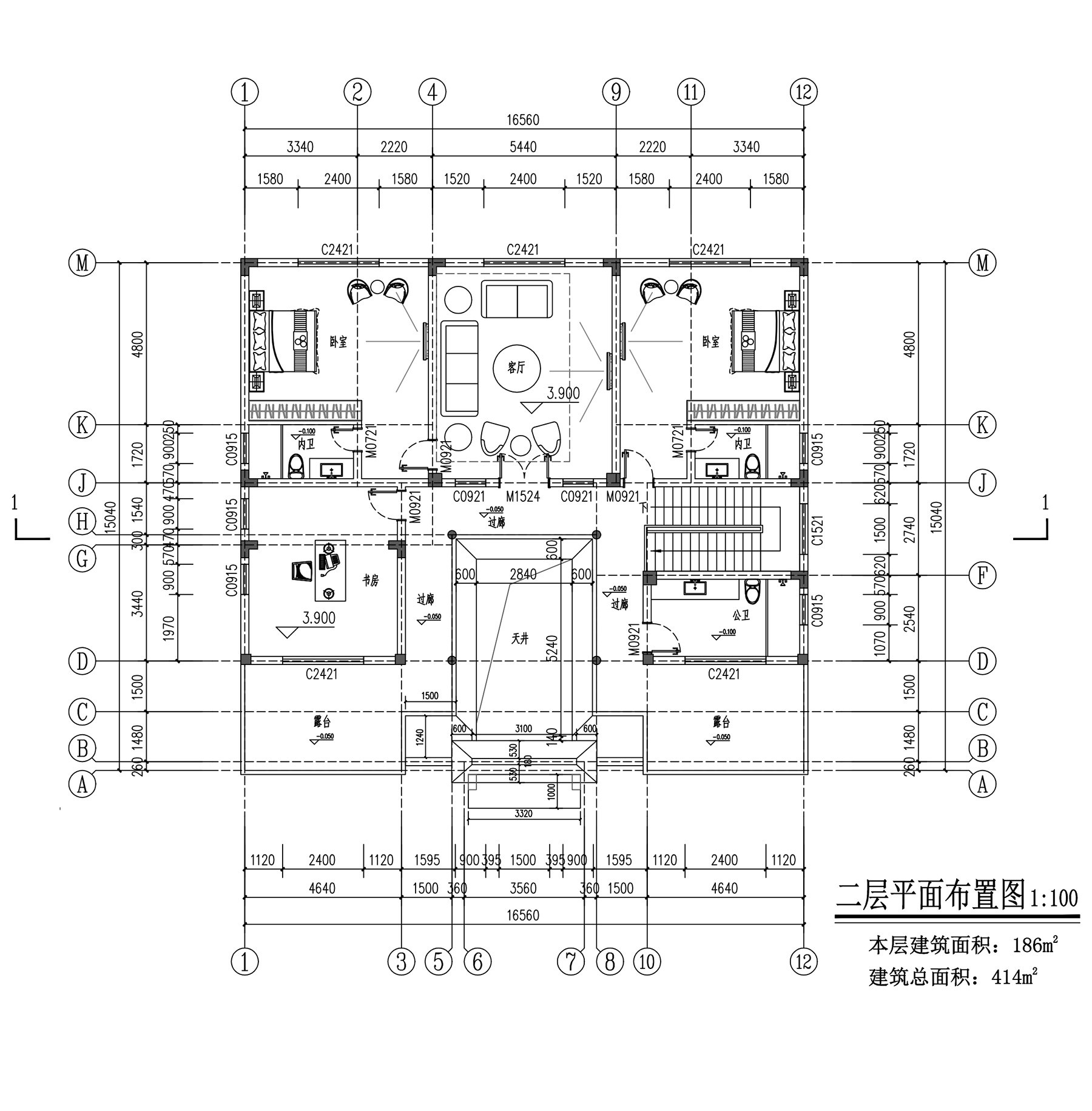 【F070款】成品图纸新中式二层乡村别墅农村自建房设计图纸（全套图纸）打印版.....