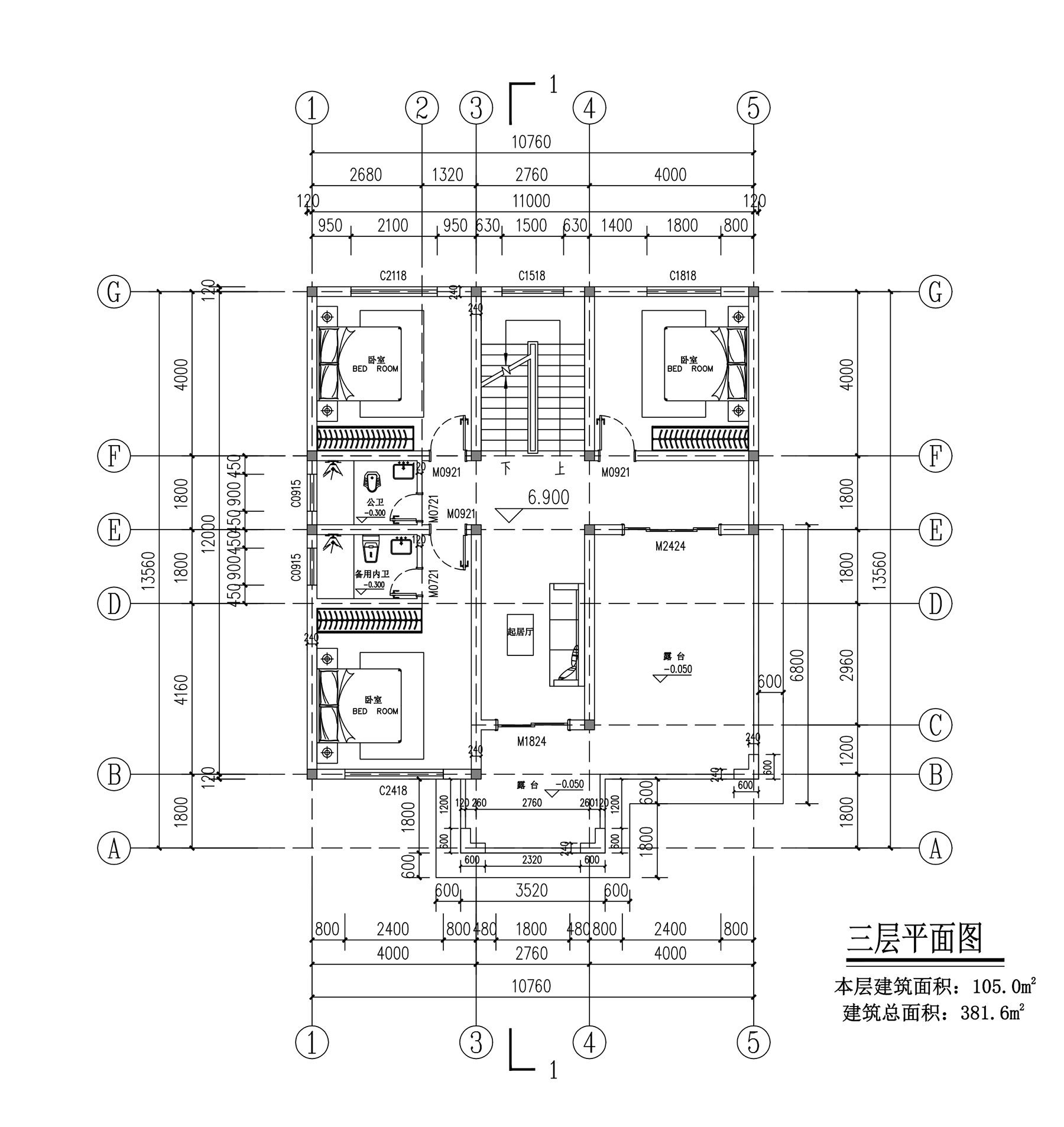 【F076款】成品图纸新中式三层乡村别墅农村自建房设计图纸（全套图纸）打印版.....