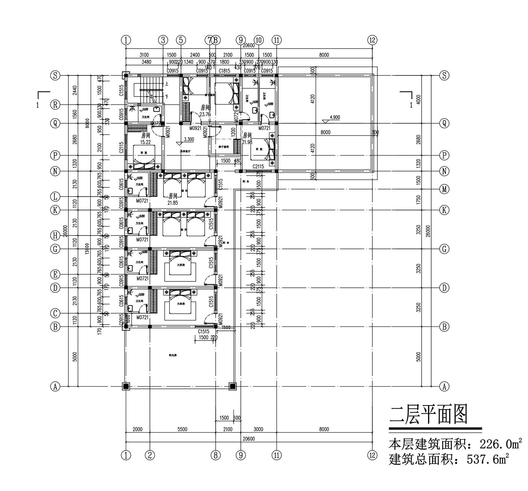 【F077款】成品图纸欧式二层乡村别墅农村自建房设计图纸（全套图纸）打印版.....