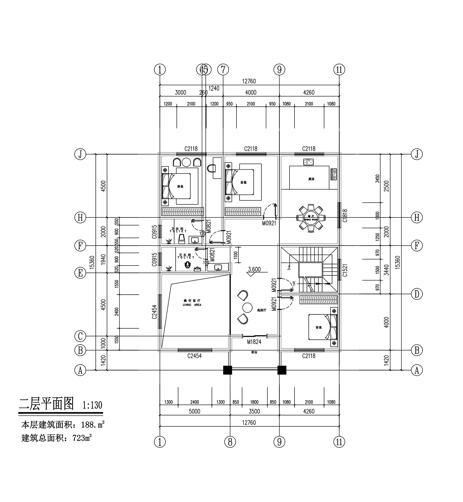 【F100款】成品图纸欧式四层乡村别墅农村自建房设计图纸（全套图纸）打印版......