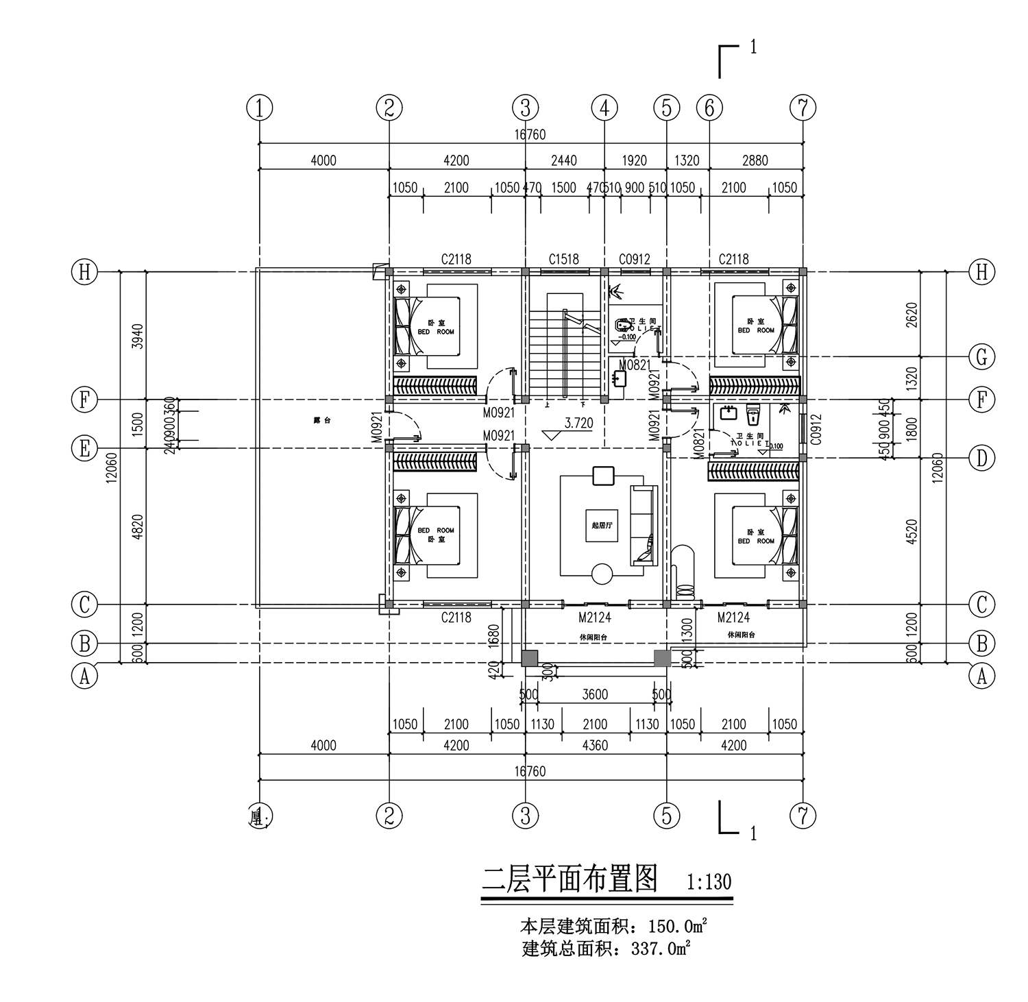 【F101款】成品图纸欧式二层乡村别墅农村自建房设计图纸（全套图纸）打印版.....