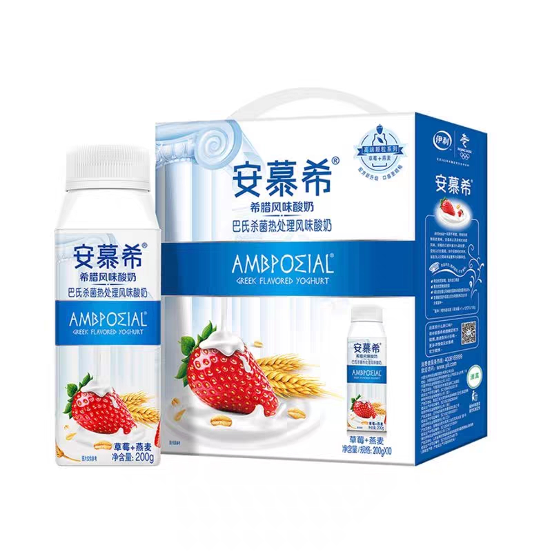 伊利安慕希草莓燕麦酸奶200g*12（请在线下实体店购买）