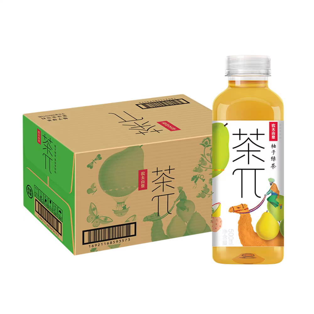 果味茶柚子绿茶500mlX15瓶/箱   48元/箱（请在线下实体门店购买）