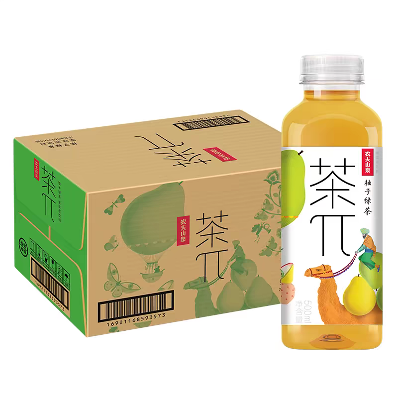 果味茶柚子绿茶500mlX15瓶/箱   48元/箱（请在线下实体门店购买）