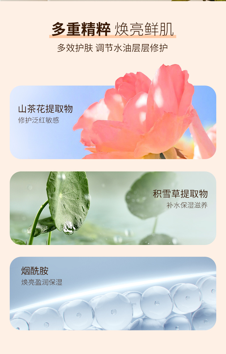 丽素丽速lesuleso山茶花沁透润泽精华水油干皮补水抗衰老保湿