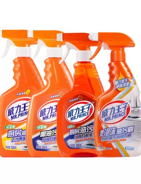 威力王子正品厨房油污净家用清洁剂西柚清香强力去油污重油污油烟机清洗剂