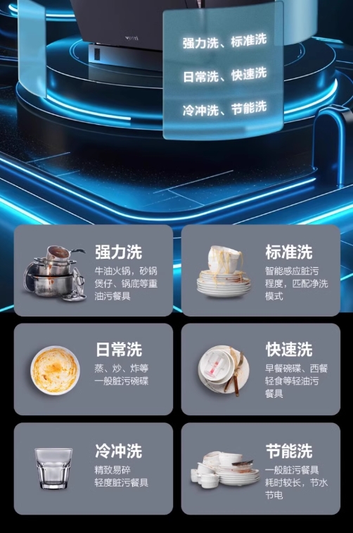 华帝  嵌入式洗碗机 全自动家用15套高压消烘干家用一体机