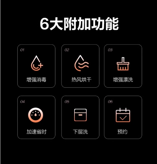 华帝  嵌入式洗碗机 全自动家用15套高压消烘干家用一体机