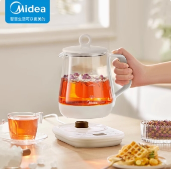 美的（Midea）养生壶 1.5L全自动煮茶壶 24h预约烧水壶 12小时智能恒温 11档控温电热水壶 花茶壶煮茶器MK-Y12Q