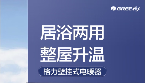 格力（GREE）取暖器壁挂暖风机浴室防水干衣电暖气浴霸卫生间防烫定时速热电暖器热风机NFBC-X6022