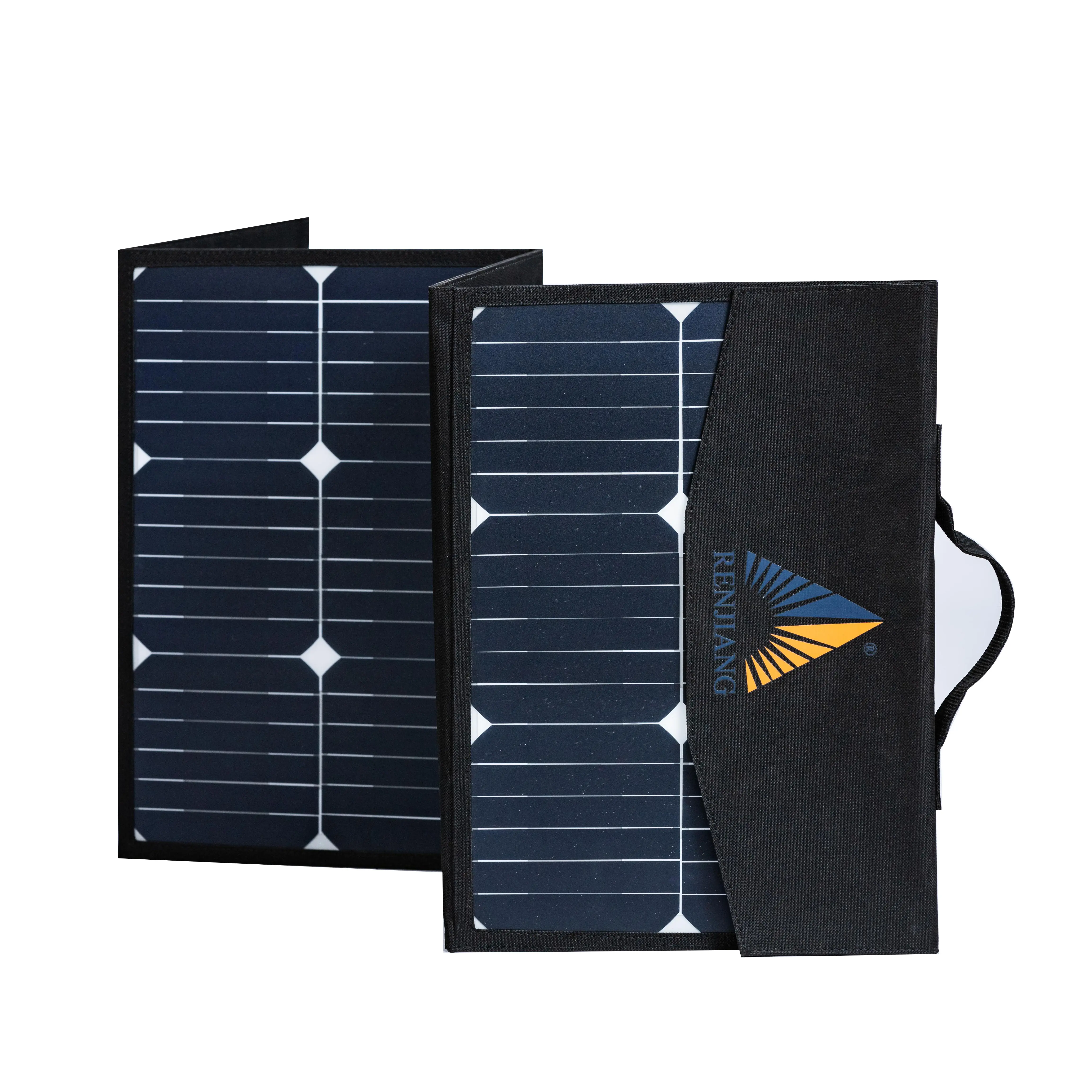 100W 200W柔性便携式织物接缝太阳能电池板，适用于房车房车露营货车最佳瓦太阳能电池板，带支架