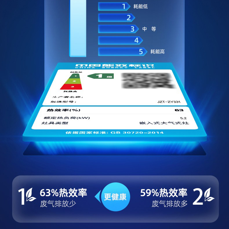 支云巨焰智控燃气灶 层层防护 安心烹煮