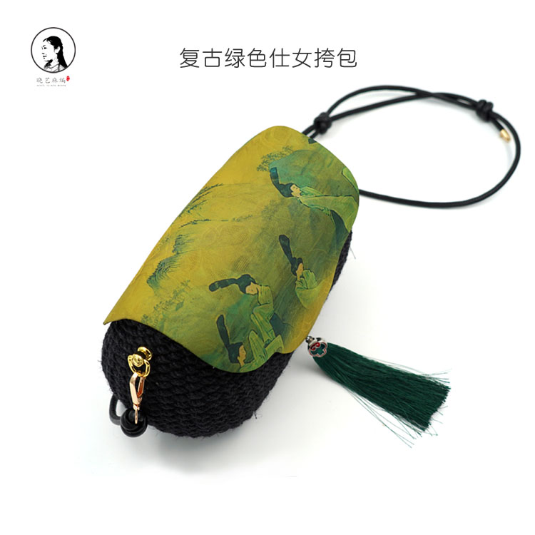 复古绿色仕女挎包