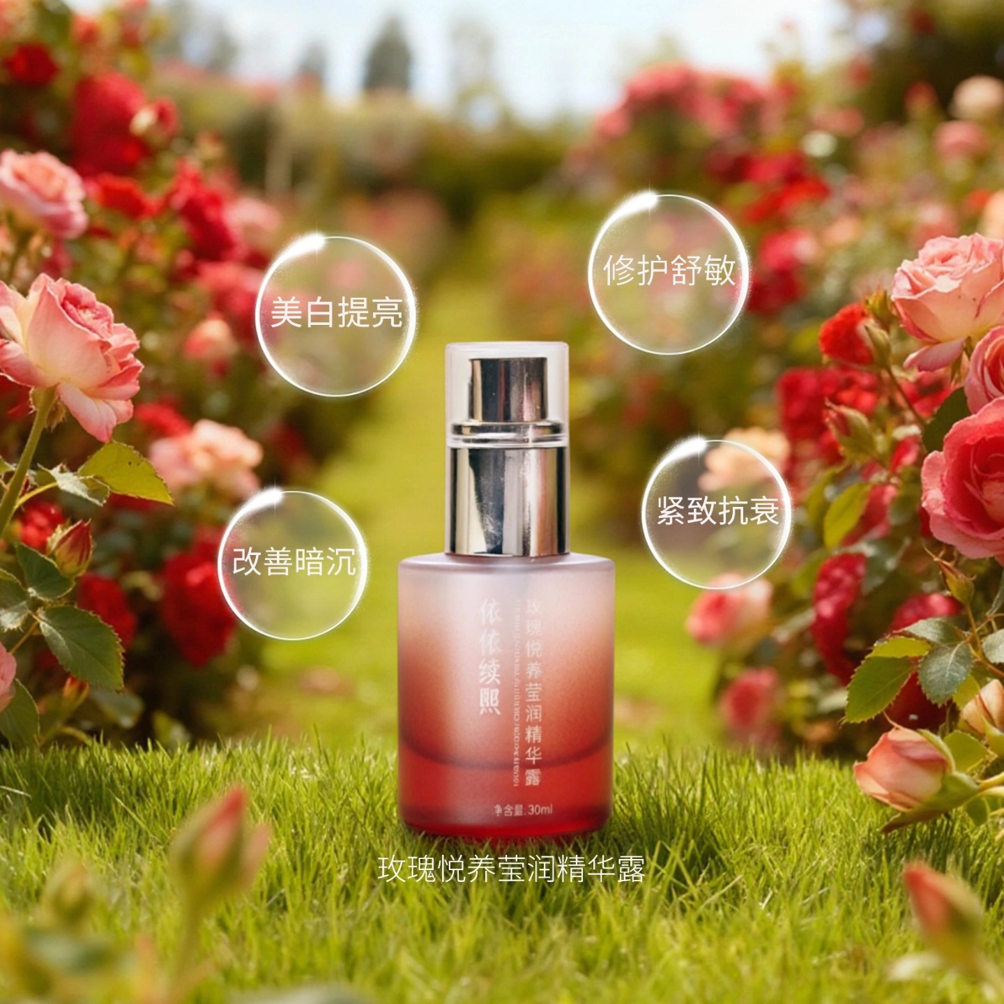 【双12钜惠】依依续照玫瑰悦养莹润精华露（30ml）