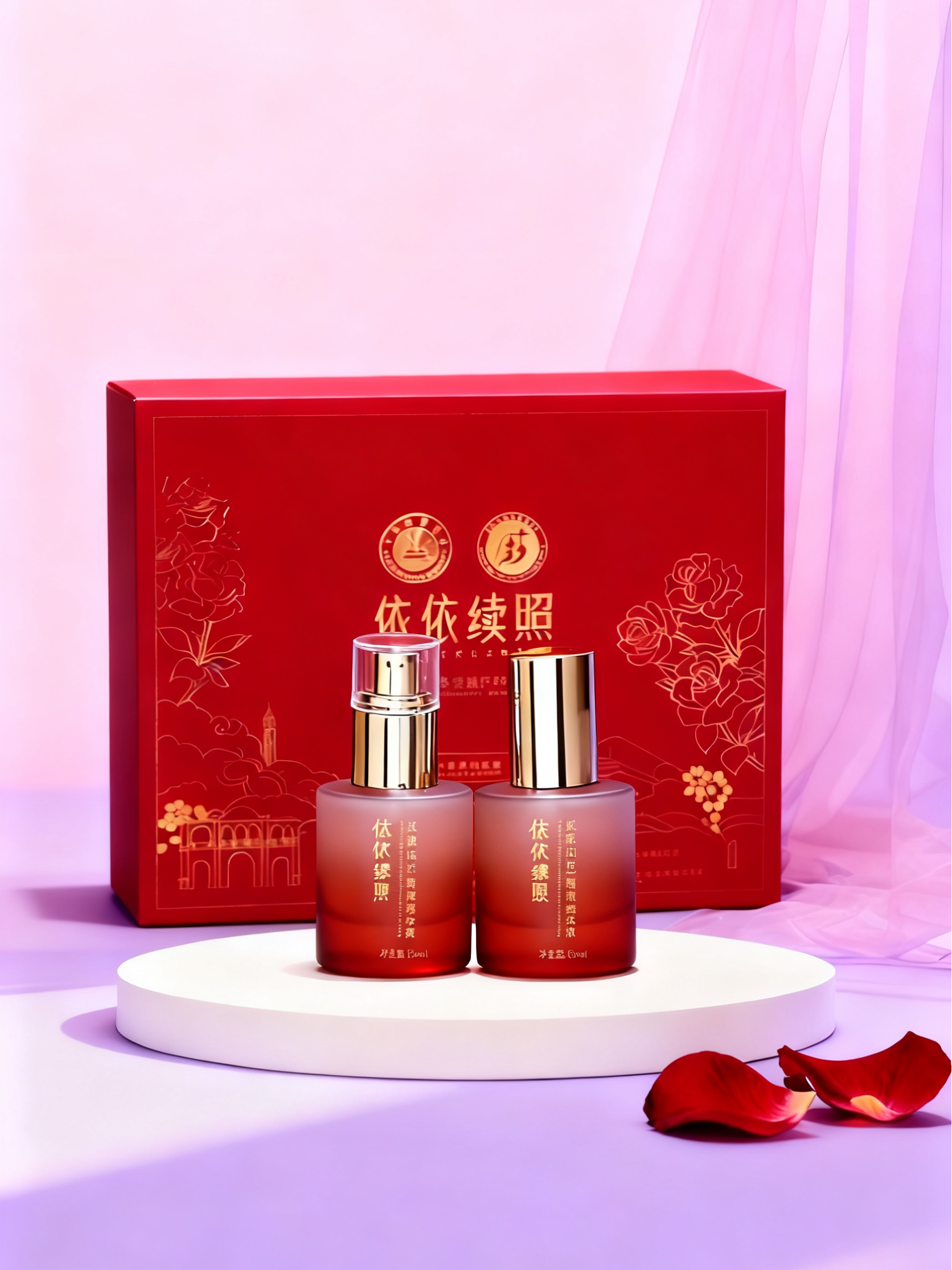 【双12钜惠】依依续照玫瑰水油护肤套装