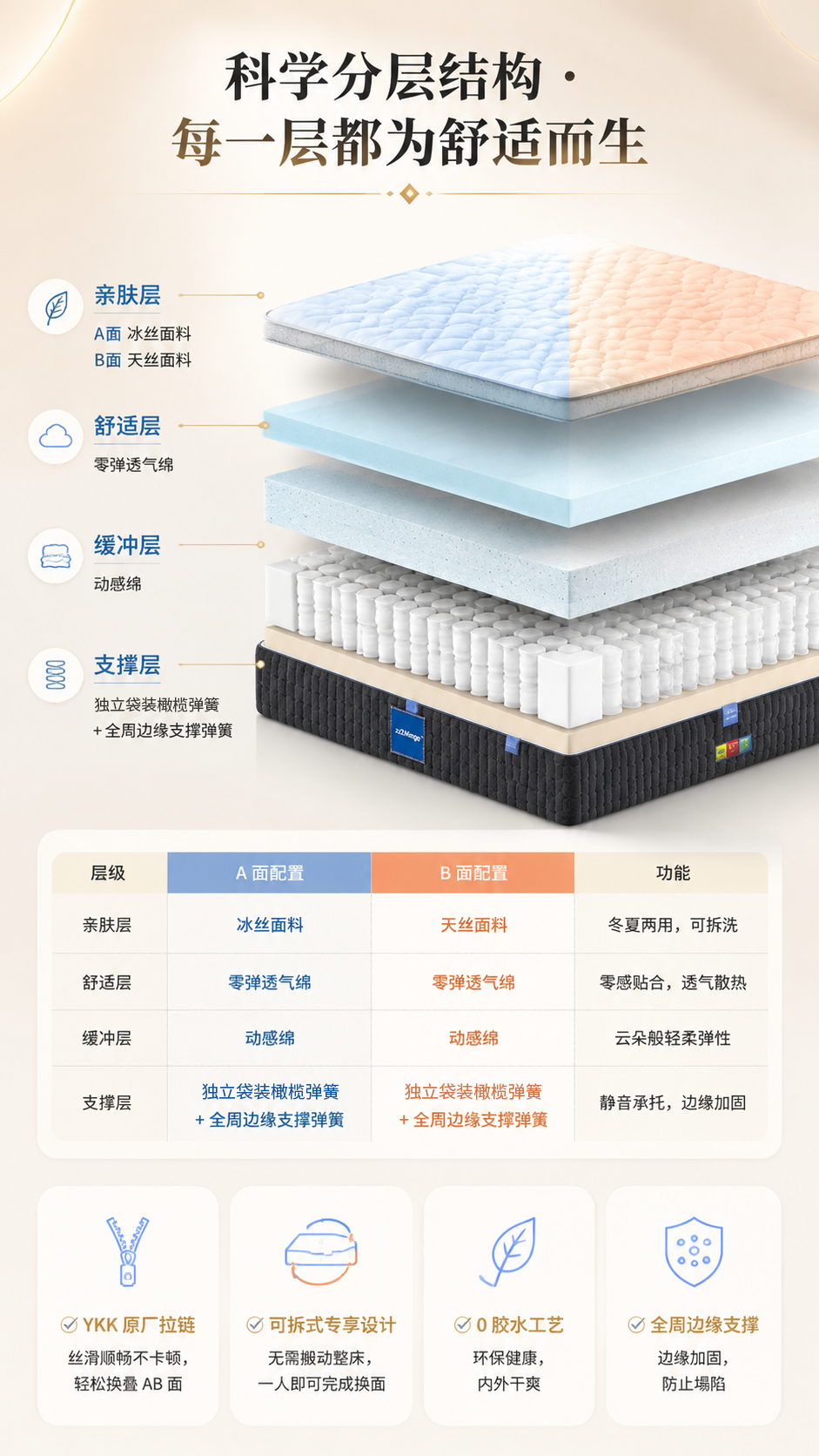 可调节睡眠床垫