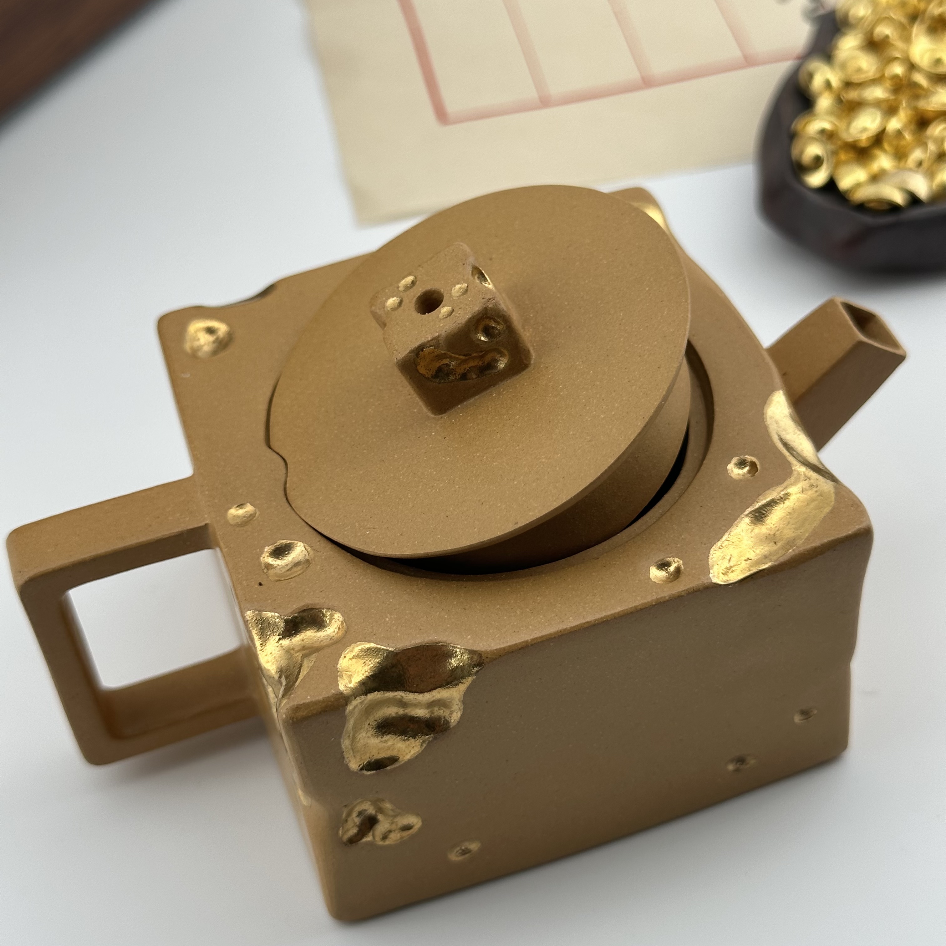 点石成金】古法紫砂结合非遗描金&mdash;&mdash;精诚所至，聚水生财