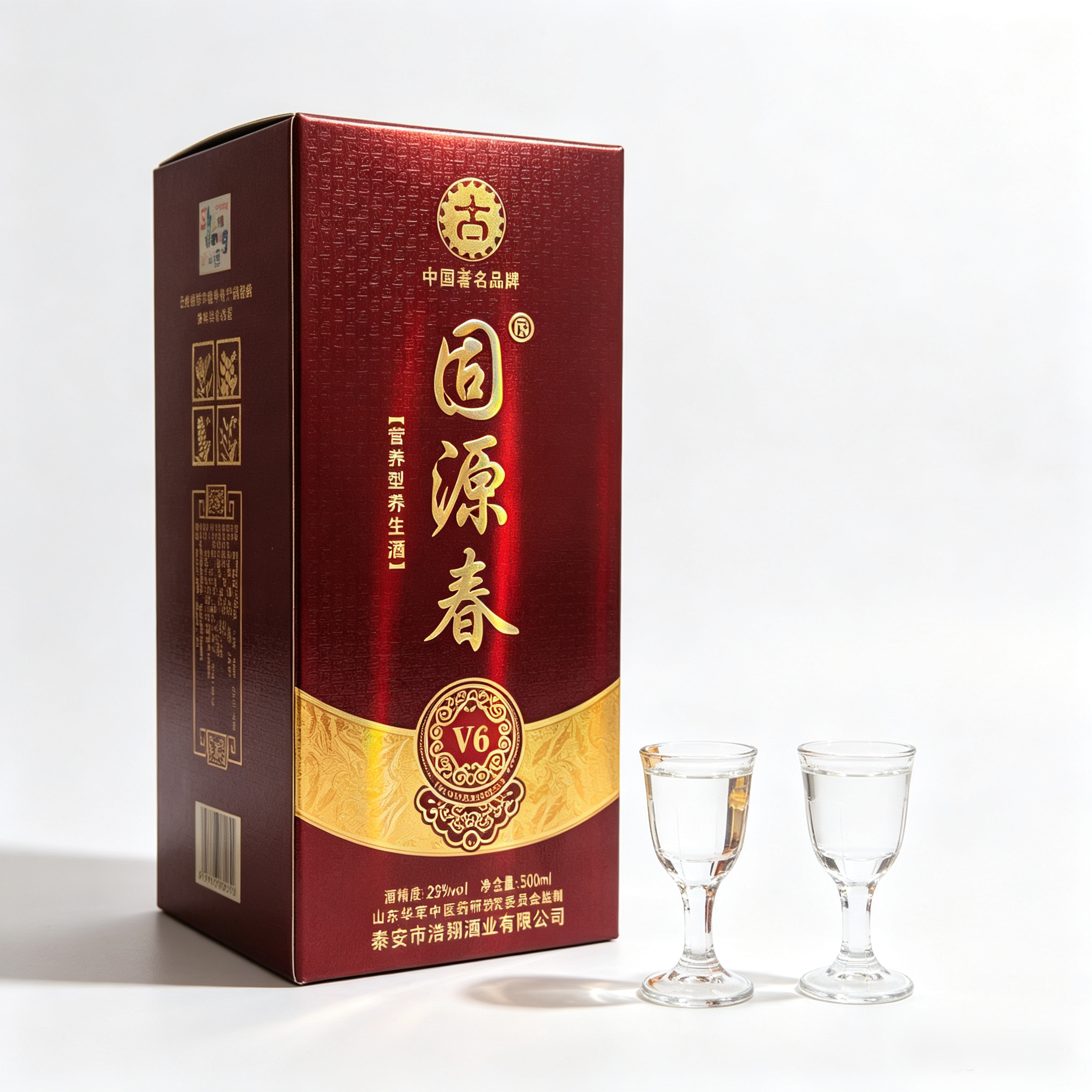 固源春V6  500ml/瓶  39%vol（度）营养型养生酒
