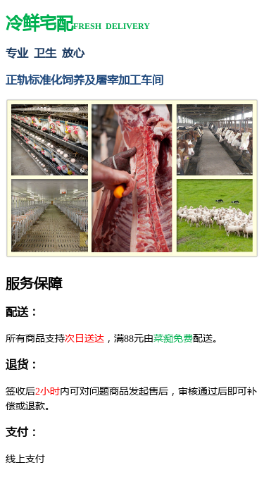 鲜排骨中段