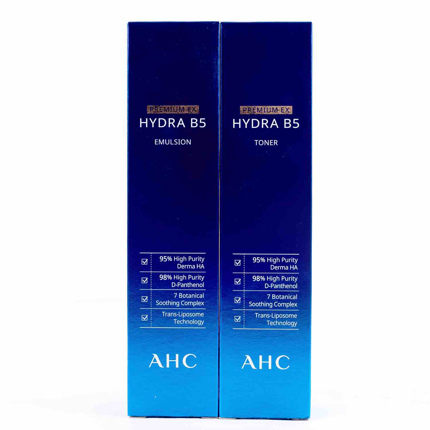 韩国  AHC爱和纯 玻尿酸B5爽肤水乳液套装保湿收缩毛提拉紧致.控油爽肤水120ml乳液120ml