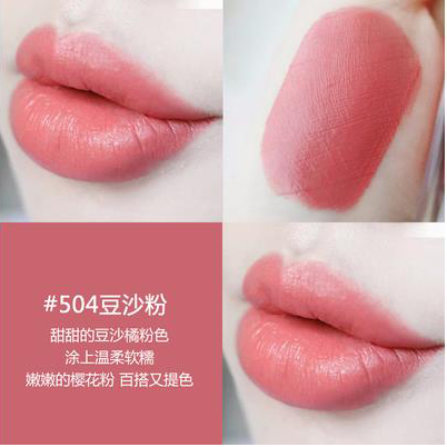 法国 阿玛尼小胖丁唇釉哑光豆沙色504